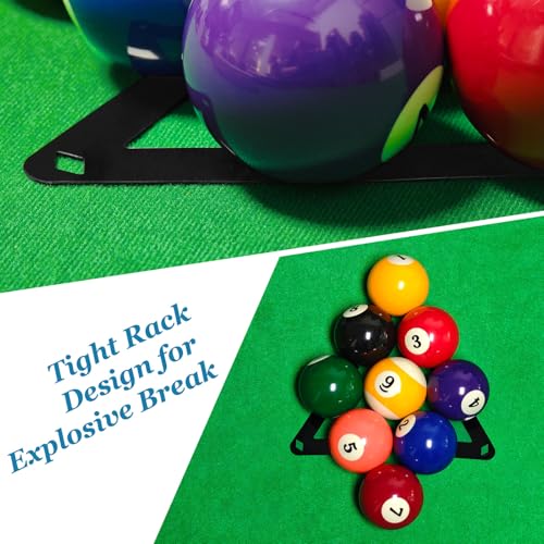 6-Pack Billiard Ball Rack Set - Triangle Racks for 8-Ball, 9-Ball & 10-Ball