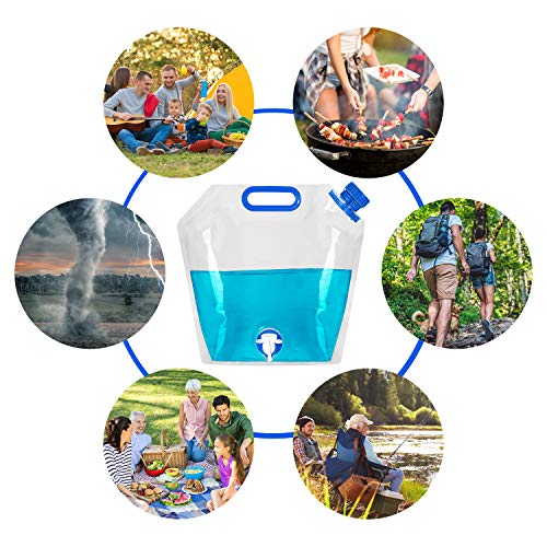 Collapsible Water Container - 166.4 Ounces, BPA Free Plastic Jug