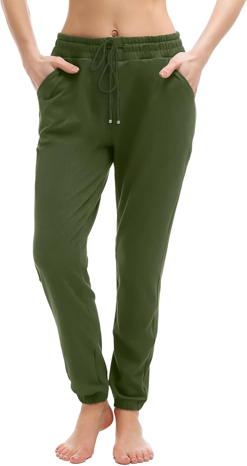 Walifrey Women's Joggers - Comfortable Drawstring Sweatpants with Pockets for Lounging & Workouts
