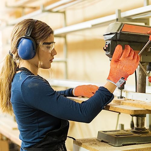 Hercicy 12 Pairs Cut Resistant Gloves Level 5 Protection Safety Cutting Kitchen Cuts Gloves for Chefs Garden