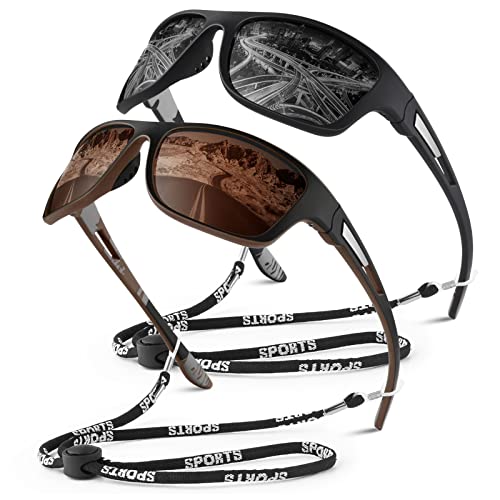 Polarized Sports Sunglasses for Men & Women - UV400 Fishing & Running Shades