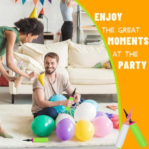 Portable Handheld Balloon Pump - Two-Way Dual Action, Green