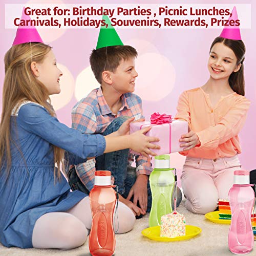 Pastel 4-Pack Kids Water Bottles 25 Oz Leakproof BPA-Free Plastic Drink Bottles