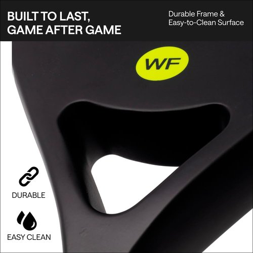 Padel Racket with Overgrip & 2 Wristbands – Memory EVA Foam, Perfectly Balanced – Pala de Padel – Fiberglass Paddle for Beginners and Intermediates – Includes 420D Fiber Bag (Black)