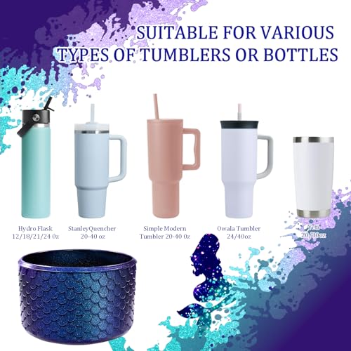 Silicone Bottom Protector Boot for Stanley Cup & Hydro Flask - Navy/Purple
