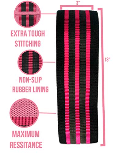 Heavy Resistance Booty Band - Non-Slip Fabric Glute Circle - Black