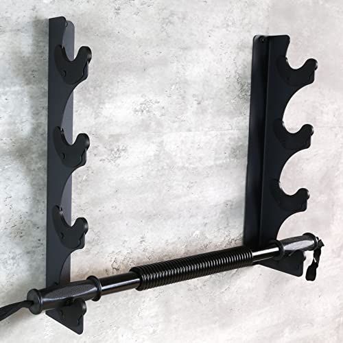 Lovind Horizontal 4-Bar Wall Mount Barbell Rack for Home & Gym Storage