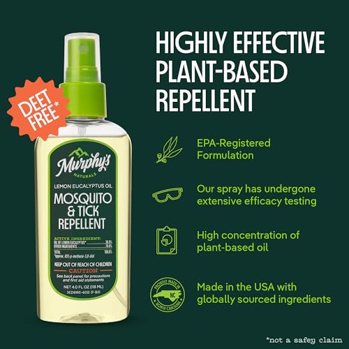 Mosquito & Tick Bug Repellent Spray - 30% Oil of Lemon Eucalyptus, 4 fl oz (Pack of 2)