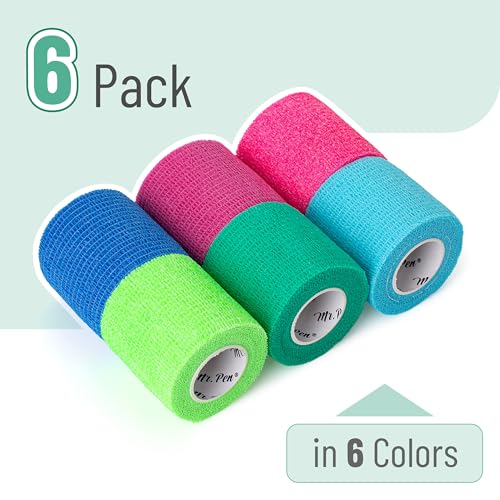 Self Adhesive Bandage Wrap - 2" x 5 Yards, 6 Pack - Citrus