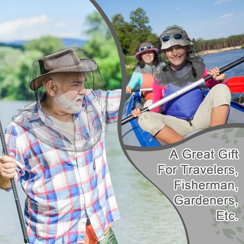 Mosquito Head Net - 2 Pack, Black & Light Gray, Breathable Mesh
