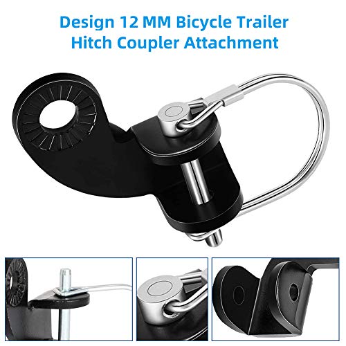 Stainless Steel Bicycle Trailer Hitch Coupler - 12MM