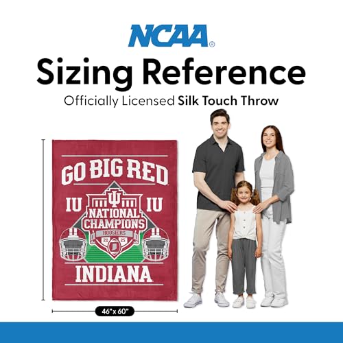 NCAA Silk Touch Throw Blanket - Indiana Hoosiers - 46 x 60 in