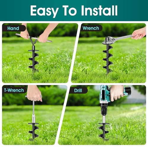 Heavy Duty Ground Anchors for Trampolines - 4x15 Inch Black