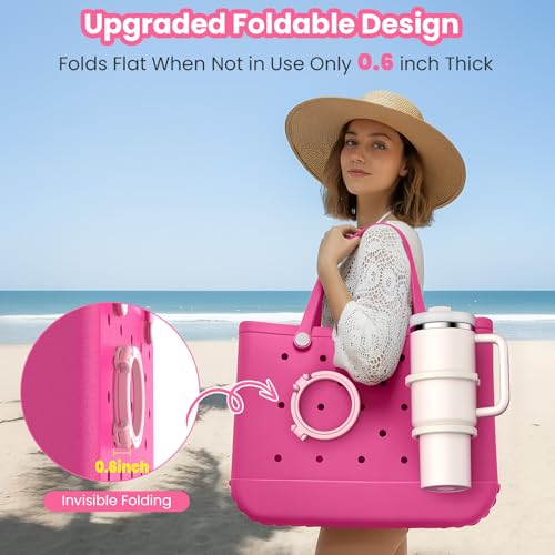 Foldable Cup Holder for Bogg Bag - 40oz Cream, 2 Pack