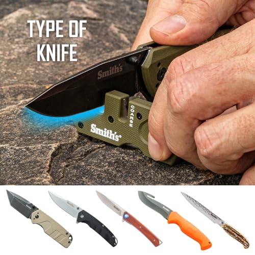 Smith’s PP1-Mini Tactical Pocket Pal Knife Sharpener – 2-Stage, Diamond Rod, G10 Handle