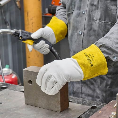 J. J. Keller SAFEGEAR Tig Welding Cowhide Leather Work Gloves - 2 Pairs