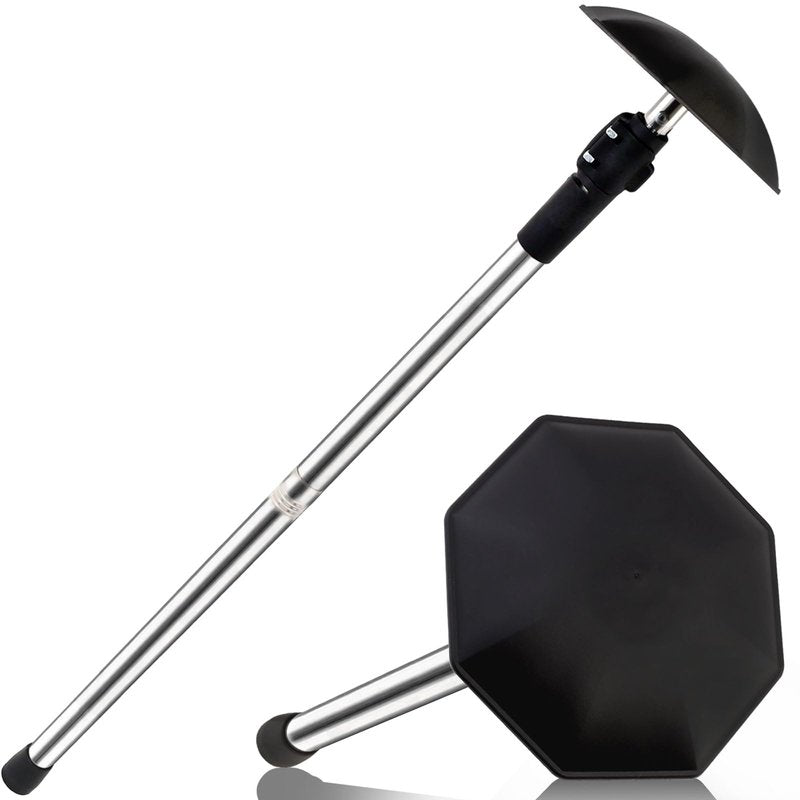 Greeily Golf Travel Bag Support Pole, 33"-60" Golf Travel Bag Support Rod Telescopic Adjustable Airlines Stiff Arm Club Protector Stainless Steel Pole (Black Cover)