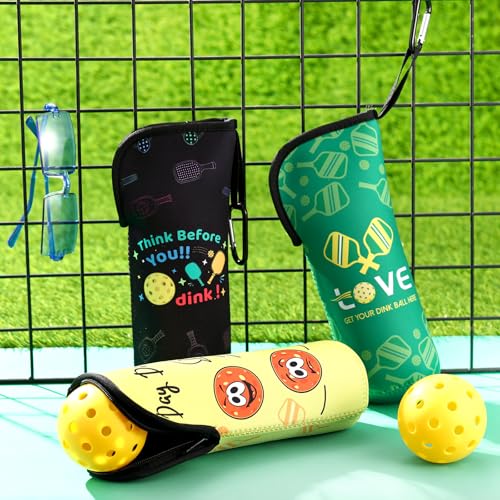 3 Pack Pickleball Ball Holder Bags Portable Storage for Court Play