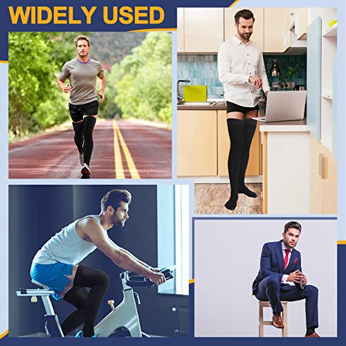 4X-Large Thigh High Men's Compression Socks 20-30mmHg Stockings with Silicone Grip