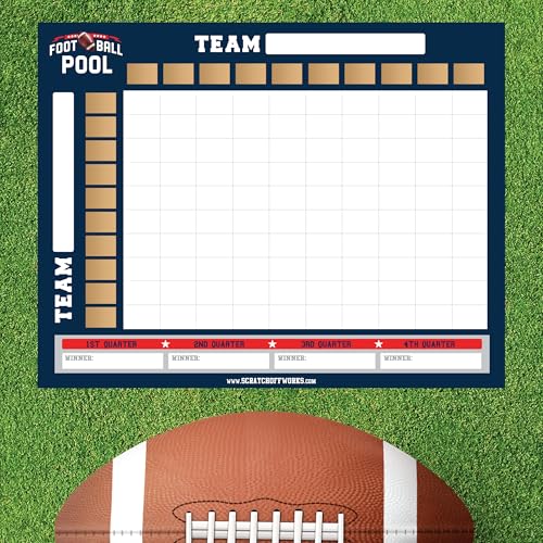 Football Scratch Off Cards - 100 Pack - Navy Football Squares
