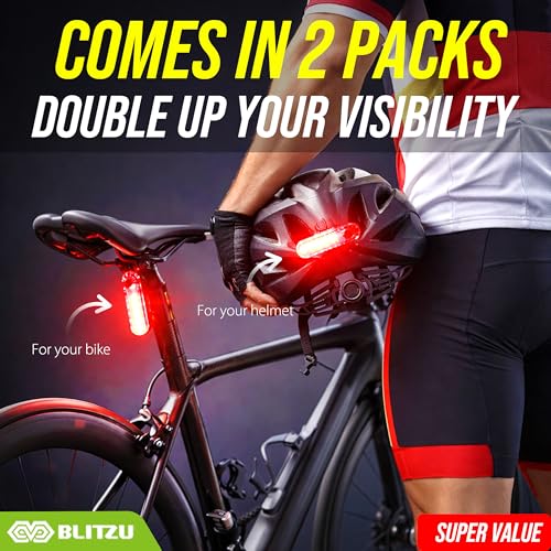 USB-C Rechargeable LED Bike Tail Lights - 2 Pack