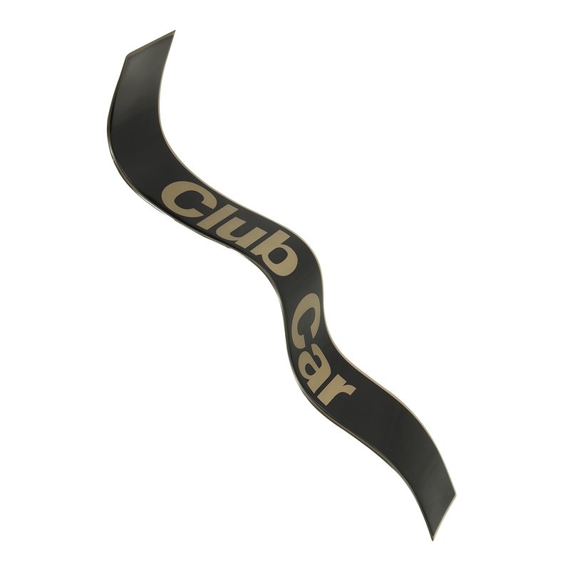 Club Car DS Name Plate Emblem Black Gold for Golf Cart 18" x 2.24" Durable and Stylish Custom Accessory for Club Car DS Golf Carts Upgrade Your Golf Cart Look