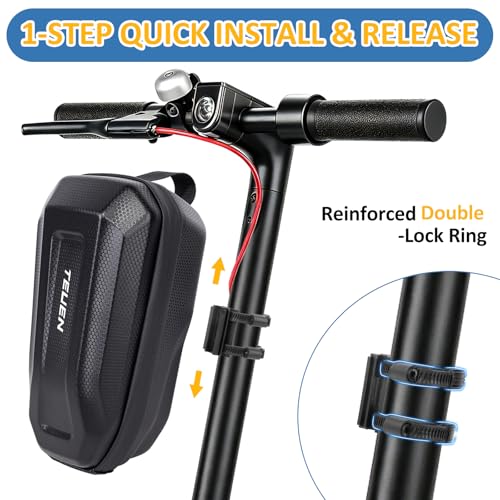 TEUEN Black 2L Universal Electric Scooter Storage Bag with Quick-Release