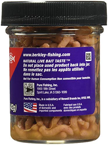 Soft Plastic Maggot Fishing Bait - 1-Inch Natural 1.5 oz