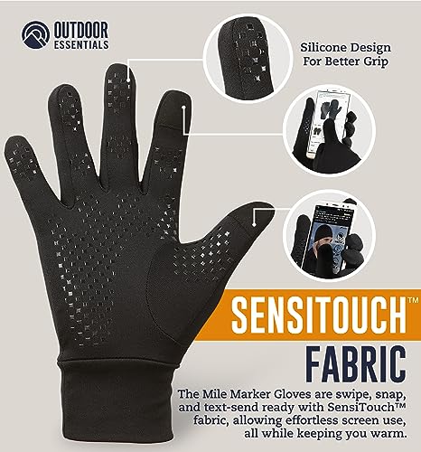 OutdoorEssentials Touchscreen Winter Gloves Men Women - Hiking Mens