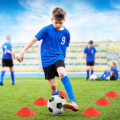 Kids Soccer Goals Set of 2 - Portable Backyard Soccer Net with Ball