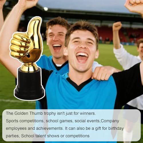 Golden Thumbs Up Trophy - 13cm Award for Competitions