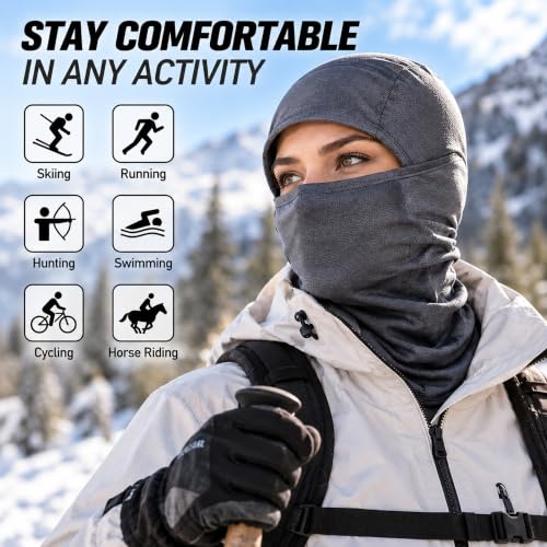 Balaclava Ski Mask for Men Women UV Protection Camo Face Cover - Standard / One Size / A20-5pc