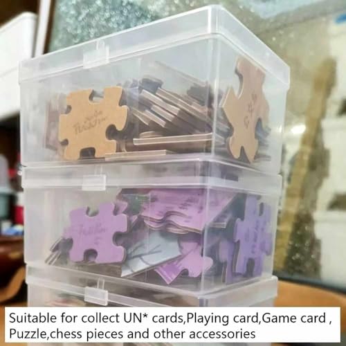 2PCS Clear Plastic Game Card Storage Box - High Capacity Holder