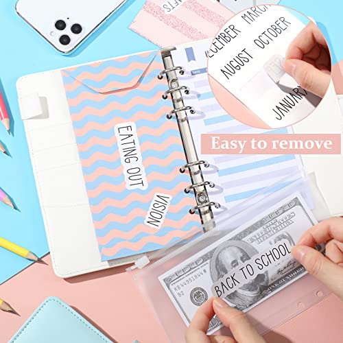 128 Cash Envelope Label Stickers for Budget Planning - Vinyl Stickers