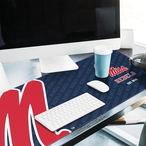 Mississippi Rebels Desk Pad - Water & Stain Resistant, 31.5" x 12"