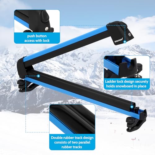 Heavy Duty Ski Rack with Locking Carrier for Skis & Snowboards