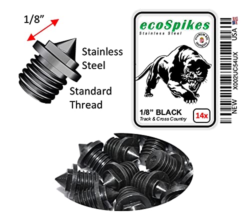 Black Stainless Steel Track and Cross Country Spikes - 14 Pack