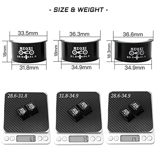 Bike Front Derailleur Clamp Shim Spacer Adapter Kit - 28.6 to 31.8