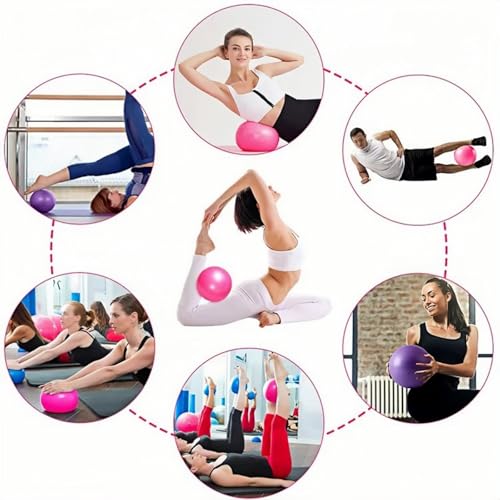 9-Inch Small Pilates Ball - Durable Exercise Ball for Yoga & Core - Blue