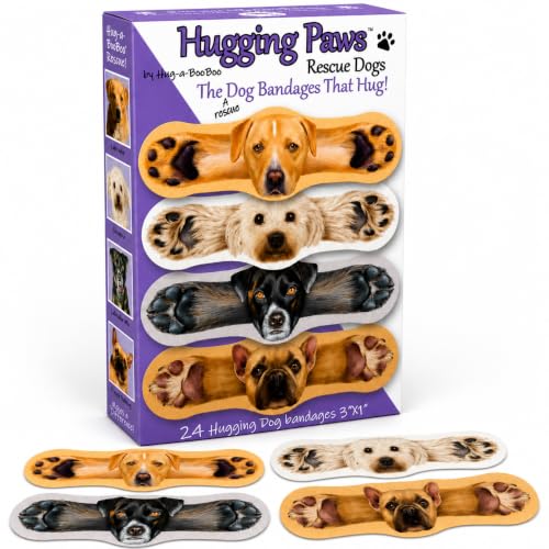 Adorable Dog Bandages - Hugging Paws Wound Wraps, 24 Ct