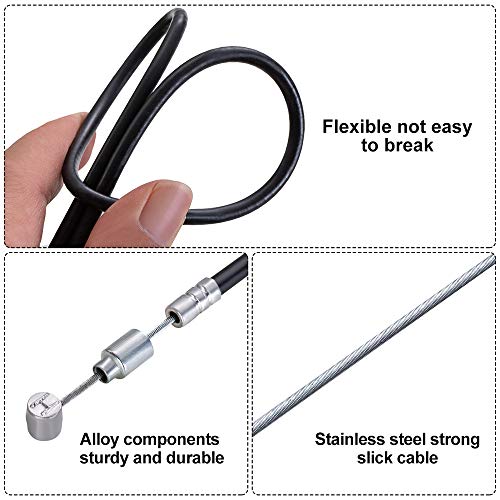 Mountain Bike Brake Cable Kit with Housing - Front & Rear