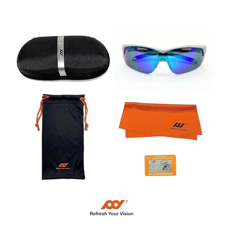 POLARS DESIGN Outdoor Sports Polarized Sunglasses for Men and Women, TR90 Frame, UV Protection, With Case, for Fishing Hiking