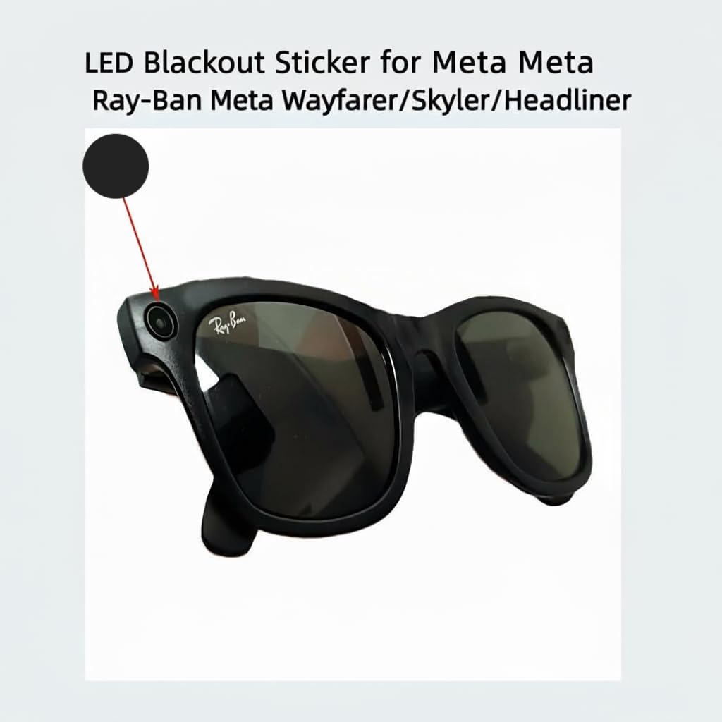 100pcs LED Light Blocking Stickers 5mm,Restickable Blackout Covers for Smart Glasses,Compatible with Ray-Ban Meta Wayfarer/Skyler/Headliner.