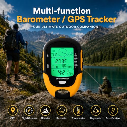 Handheld GPS Altimeter with Barometer & Compass - Waterproof