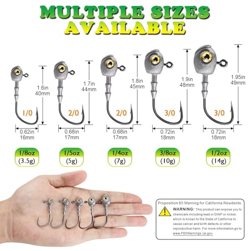 Swimbait Jig Head - 15 Pcs Natural Color 1/8oz (3.5g) Fishing Lures