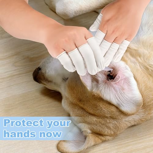 Medium Disposable Finger Cots - Latex Finger Protectors