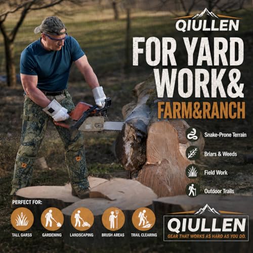 Qiullen Snake Bite Gaiters - Lightweight 1000D Nylon Hunting & Hiking Leg Protectors