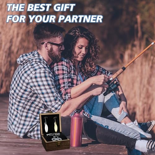 Engraved Fishing Hook & Socks Gift Set for Men - 1 Year Anniversary