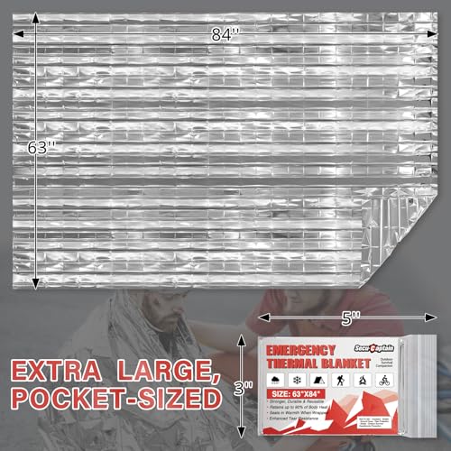 Emergency Thermal Blanket Kit - Extra Large 84" x 63" - 4 Pack