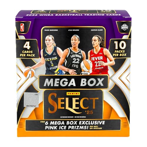 2025 Panini Select WNBA Basketball Trading Card Mega Box - Pink Ice Prizms